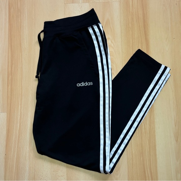 Adidas Black 3-Stripe Track Pants - Picture 2 of 7